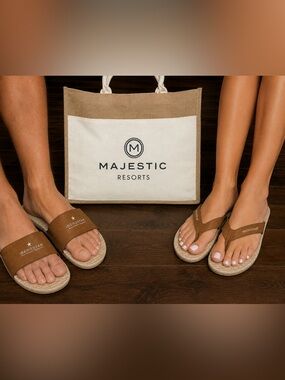 NWOT Resort Beach Set | Majestic Tote + Iberostar Spa Sandals (Men & Women)